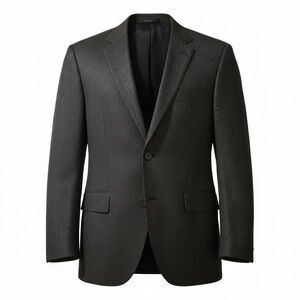 JACK VICTOR Elite Grey Plaid Wool Blazer Sport Coat 42R Luxury Made in Canada